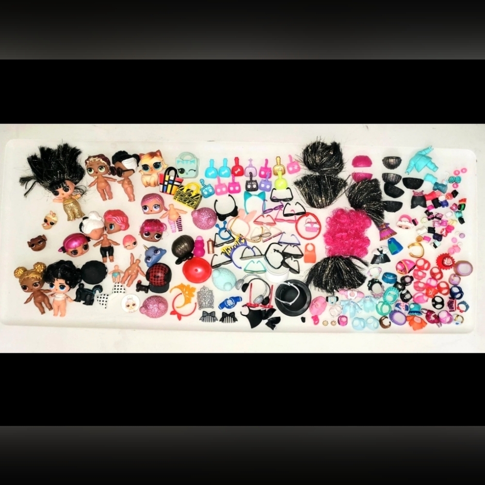 LOL SURPRISE DOLL BULK LOT : Sunglasses, bags, headbands, clothes, parts, scoops